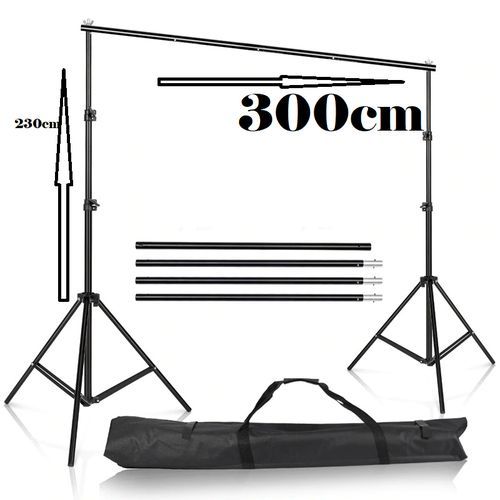 General Support de fond Kit de système de Support de toile de fond 3m*3m
 Fiche Technique et Prix au Maroc