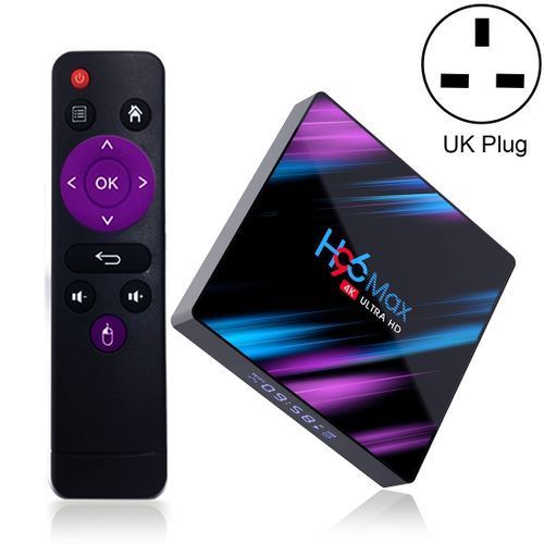 H96 Max-3318 4K Ultra HD Android TV Box , Android 10.0, 4GB+32GB UK Plug
 Fiche Technique et Prix au Maroc