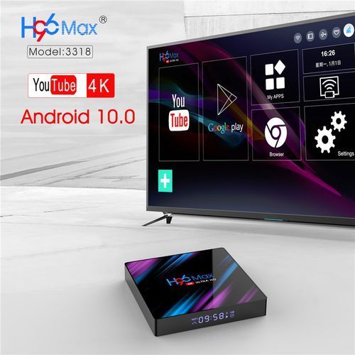 H96 Nouvelle TV Box H96 MAX ANDROID OS 10.0 AVEC 4/64 GB
 Fiche Technique et Prix au Maroc