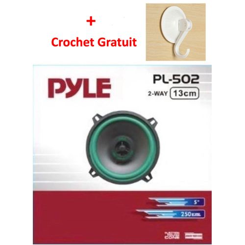 Haut-parleur de voiture 13 cm (5 pouces) , Stereo, 250W + Crochet Gratuit
 Fiche Technique et Prix au Maroc