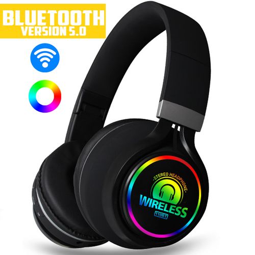 Headphone Casque Bluetooth Version 5.0 Led Light
 Fiche Technique et Prix au Maroc