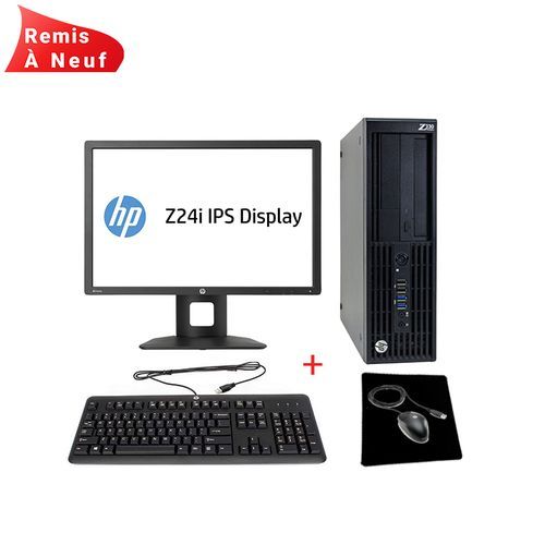 Hp PC Complet workstation Z230  Core i5-4570 (3,20ghz)-8Go RAM-500 HDD- avec Ecran DISPLAY Z24I IPS 24"
 Fiche Technique et Prix au Maroc