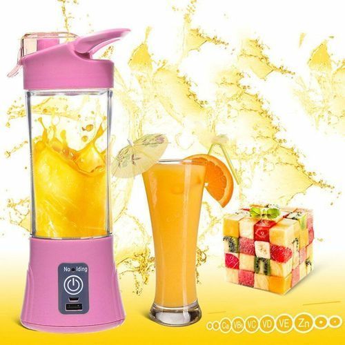 Juicer Blinder Bouteille de fruit facile a utiliser  380 ml (Rose)
 Fiche Technique et Prix au Maroc