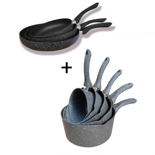 Kenz 5 Casserole En Granit 12/14/16/18/20CM GRIS+3Poêle Granit 20cm,24cm,28cm NOIRE
 Fiche Technique et Prix au Maroc