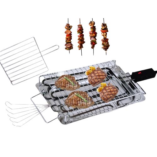 Kenz Barbecue electrique avec grille et 6 brochettes offertes GB-5963 Article5245
 Fiche Technique et Prix au Maroc