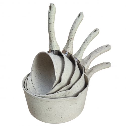 Kenz Service  Casserole 5 PCS En Granit 12/14/16/18/20CM BEIGE GY-2190GL
 Fiche Technique et Prix au Maroc