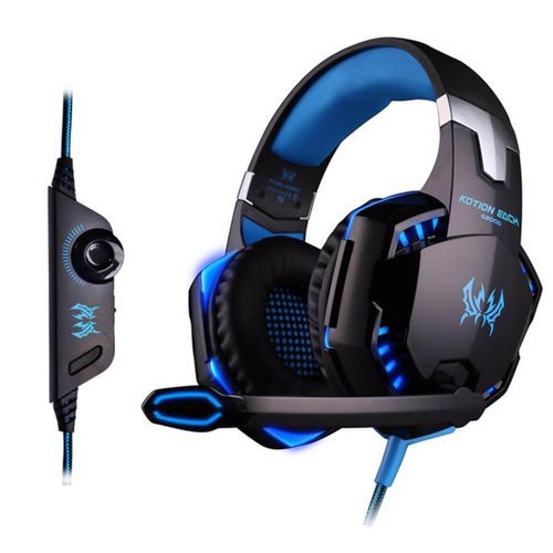 Kotion EACH G2000 LED Bass Stereo Surrounded Over-Ear Gaming Headphone with Mic for Computer PC WWD
 Fiche Technique et Prix au Maroc