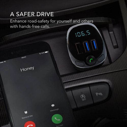 LECTEUR FM SANS FIL MULTIFONCTIONS 3.1A avec 3 ports USB 12/24 V
 Fiche Technique et Prix au Maroc