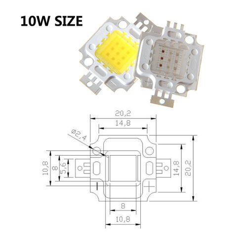LED puce La puissance (6000K-6500K / 900mA / DC 9V-11V / 10 watts)
 Fiche Technique et Prix au Maroc