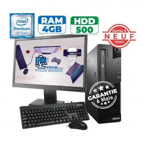 Lenovo ThinkCentre M82 Celeron G1610 2,6 GHz , RAM 4Go -500Go-Ecran 22" - Remis à Neuf
 Fiche Technique et Prix au Maroc