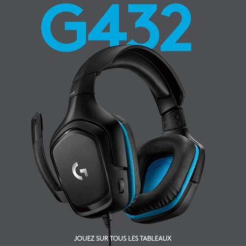 Logitech G432 7.1 SURROUND SOUND GAMING HEADSET.PS4/PC/XBOX/NINTENDO SWITCH
 Fiche Technique et Prix au Maroc