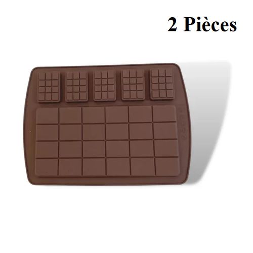 Lot de 2 moules chocolat en silicone
 Fiche Technique et Prix au Maroc
