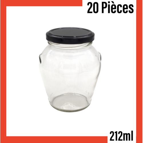 Lot de 20 Bocal Orcio en Verre Transparent- 212ml
 Fiche Technique et Prix au Maroc