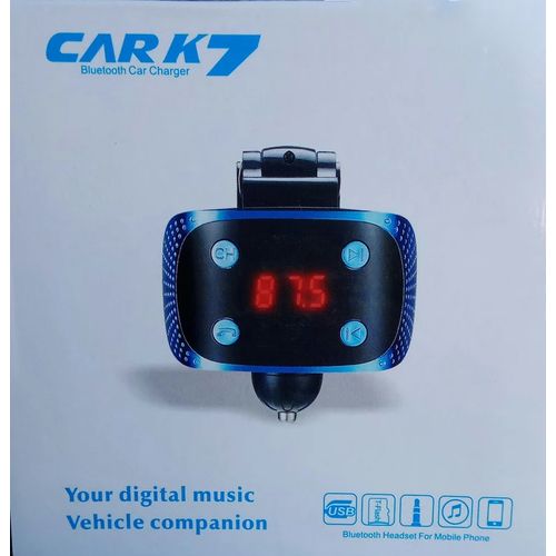Modulateur FM de voiture avec Bluetooth Car K7 - Bluetooth Car Charger
 Fiche Technique et Prix au Maroc