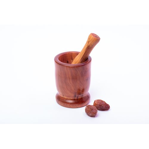 Mortier et Pilon artisanal à épices en bois naturel -  Taille Petit
 Fiche Technique et Prix au Maroc
