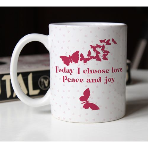Mug Today i choose love peace ans joy
 Fiche Technique et Prix au Maroc