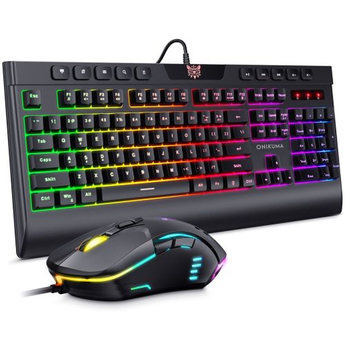 Onikuma G21 + CW902 Gaming Keyboard & Mouse Set Wired RGB
 Fiche Technique et Prix au Maroc