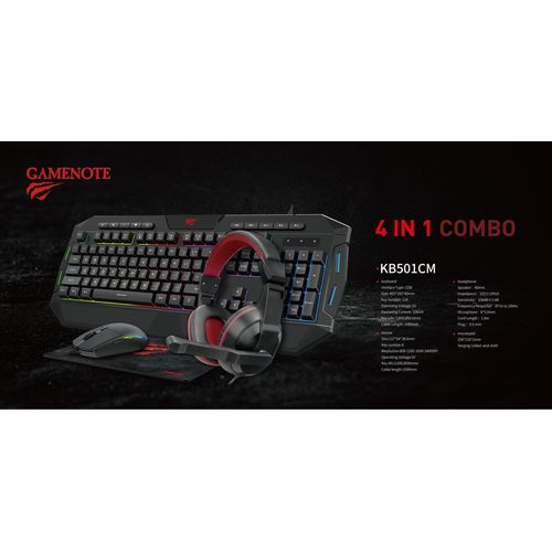PACK GAMING – Souris, Clavier, Casque, Tapis – Ensemble de 4 en 1 pour PC/Ordinateur/Ordinateur Portable
 Fiche Technique et Prix au Maroc