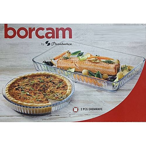 Pasabahce Ensemble 2 Moule (Moule Rond + Moule Rectangulaire) Plat à Gratin Moule en Verres
 Fiche Technique et Prix au Maroc