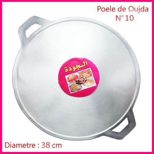 Poêle Oujda N°10 // Poêle marocaine à préparer du Mssemen, Harsha & Batbout 36cm
 Fiche Technique et Prix au Maroc