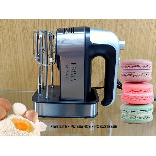 Prima Batteur Mixeur Mélangeur MillenniumIII 5Vitesses 2 Fouets + 2 Crochets #Pas Cher
 Fiche Technique et Prix au Maroc