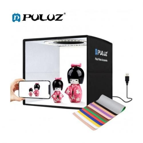 Puluz Studio Box photography Mini 30 cmx30 cm bague LED lumière
 Fiche Technique et Prix au Maroc