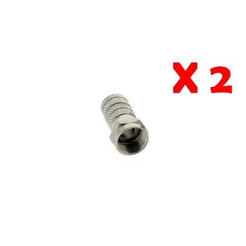 RG6 F - 2 pièces - 22mm - Visse Antenne Parabole  avec étanche - Gris
 Fiche Technique et Prix au Maroc