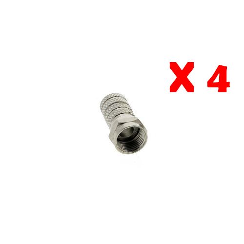 RG6 F - 4 pièces - 22mm - Visse Antenne Parabole  avec étanche - Gris
 Fiche Technique et Prix au Maroc