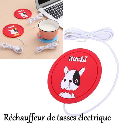 Réchauffeur de tasses électrique USB Chauffe verre de boissons Portable Max 60°C
 Fiche Technique et Prix au Maroc