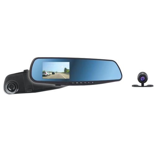 Rétroviseur 3.5" DVR avec caméra de recul Full HD + Détection de mouvement Capteur G et enregistrement des vidéos couleurs.
 Fiche Technique et Prix au Maroc