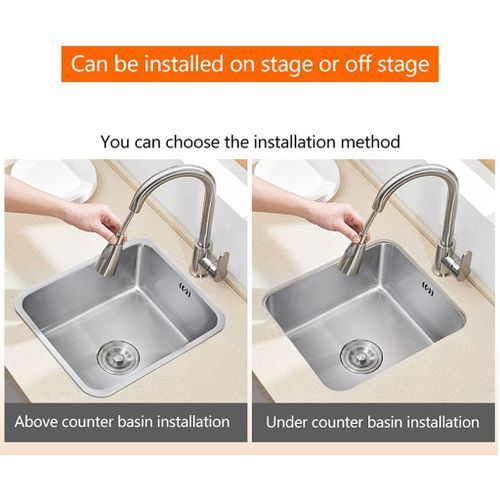 SM Evier lavabo de cuisine sous-plan en inox 304 40x36 cm
 Fiche Technique et Prix au Maroc