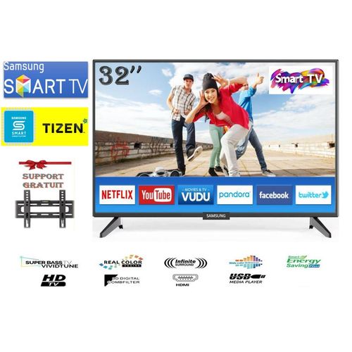 Samsung 32" Smart Tv LED  Récepteur WIFI TNT USB HDMI dernière génération de S5
 Fiche Technique et Prix au Maroc