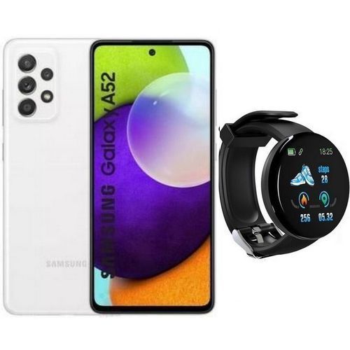 Samsung Galaxy A52 6.5" (8Go, 128Go) 64MP+12MP+5MP+5MP/32MP Android - Blanc + SmartWatch
 Fiche Technique et Prix au Maroc