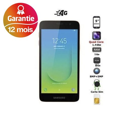 Samsung J2 Core 2018, 5", 1Go, 8Go - Or - Garantie 1 an
 Fiche Technique et Prix au Maroc
