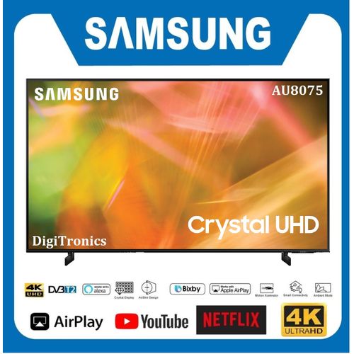 Samsung TV 55" Smart 4K Crystal UHD - 55AU8075 Série 8 - Bluetooth - Récepteur Intégré - Europe
 Fiche Technique et Prix au Maroc