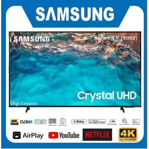 Samsung TV 55" Smart 4K Crystal UHD - 55BU80 Série 8 - Bluetooth - Récepteur Intégré (2022)
 Fiche Technique et Prix au Maroc