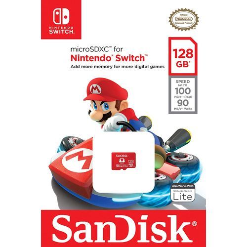 Sandisk Carte Memoire Nintendo Switch 128GB microSDXC - High Speed 100 MB/s
 Fiche Technique et Prix au Maroc