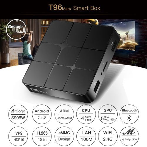Smart TV BOX Android T96 Mars 2GB/16GB
 Fiche Technique et Prix au Maroc
