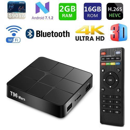 Smart TV Box 4K T96 Mars Android 2 /16G HD Smart TV
 Fiche Technique et Prix au Maroc