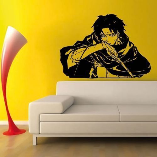 Stickers autocollant sticker Attack On Titan-Captain Levi stick Noir stickers MA 100062
 Fiche Technique et Prix au Maroc