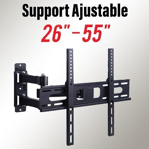 Support Tv Mural Pivotant Rotatif 26 à 55° -  حامل التلفاز المتحرك
 Fiche Technique et Prix au Maroc