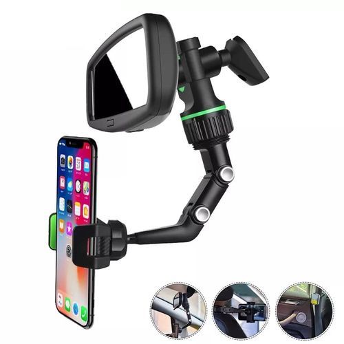 Support de téléphone multifonction pour voiture, rotatif à 360 , rétroviseur
 Fiche Technique et Prix au Maroc