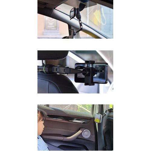 Support de téléphone pour voiture, rotatif à 360 degrés. couleur noir&gris.
 Fiche Technique et Prix au Maroc