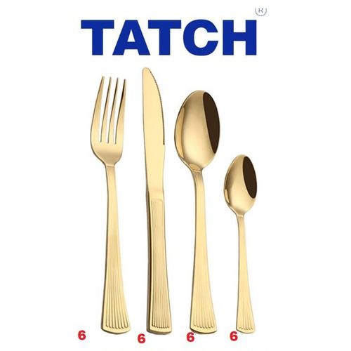 TATCH COUVERT DE TABLE 24 PCS  DORE
 Fiche Technique et Prix au Maroc