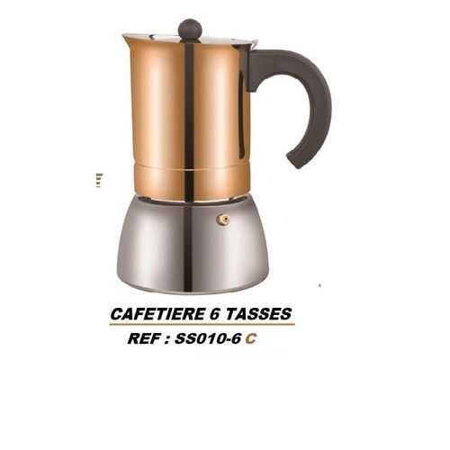 TATCH Cafetiere Inox/Cuivre 6 Tasses
 Fiche Technique et Prix au Maroc