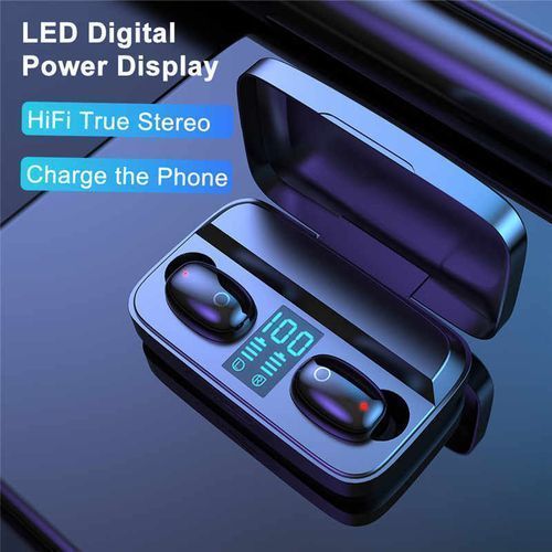 TWS ÉCOUTEURS SANS FIL Avec POWERBANK - EARBUDSS BLUETOOTH 5.0 - NOIR- A10S
 Fiche Technique et Prix au Maroc