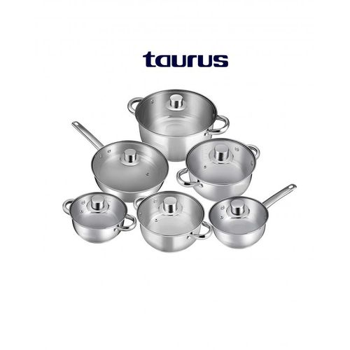 Taurus Batterie Cuisine Malaga 12 Pièces - Inox
 Fiche Technique et Prix au Maroc
