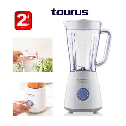 Taurus Blender SUCCO EASY,500 W mixeur robot capacité1,5 L+moulin-2ans de garantie
 Fiche Technique et Prix au Maroc
