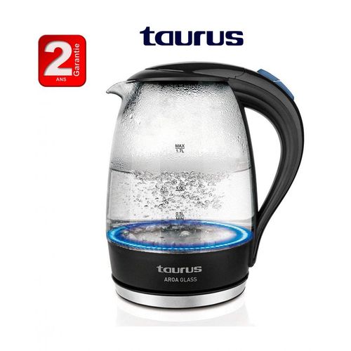 Taurus Bouilloire en verre cristal Aroa Glass  1.7Lrotation360° 2200w-2 ans de garantie
 Fiche Technique et Prix au Maroc