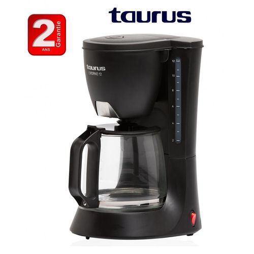 Taurus Cafetière filtre Liverno 12 tasses, 680W, plastique, noir-2ans de garantie
 Fiche Technique et Prix au Maroc